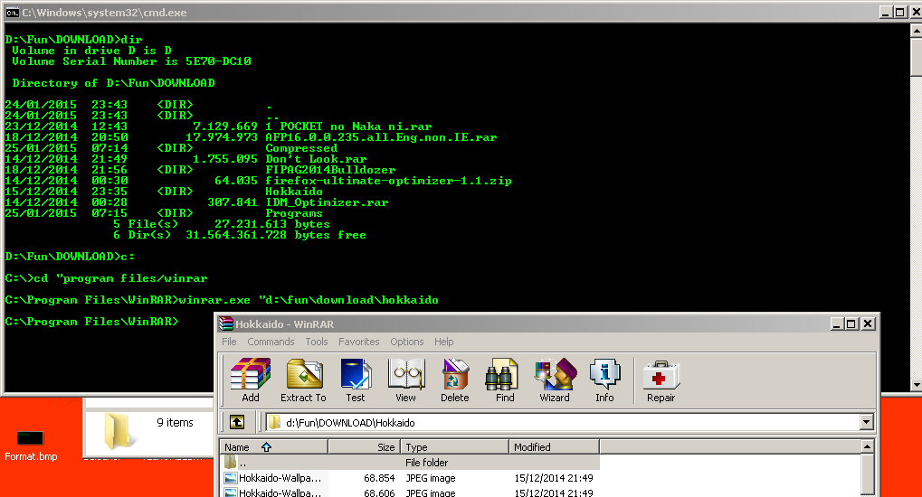 zip command line windows server 2008